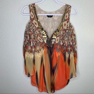 Sequin Embellished BEBE Blouse, Size S